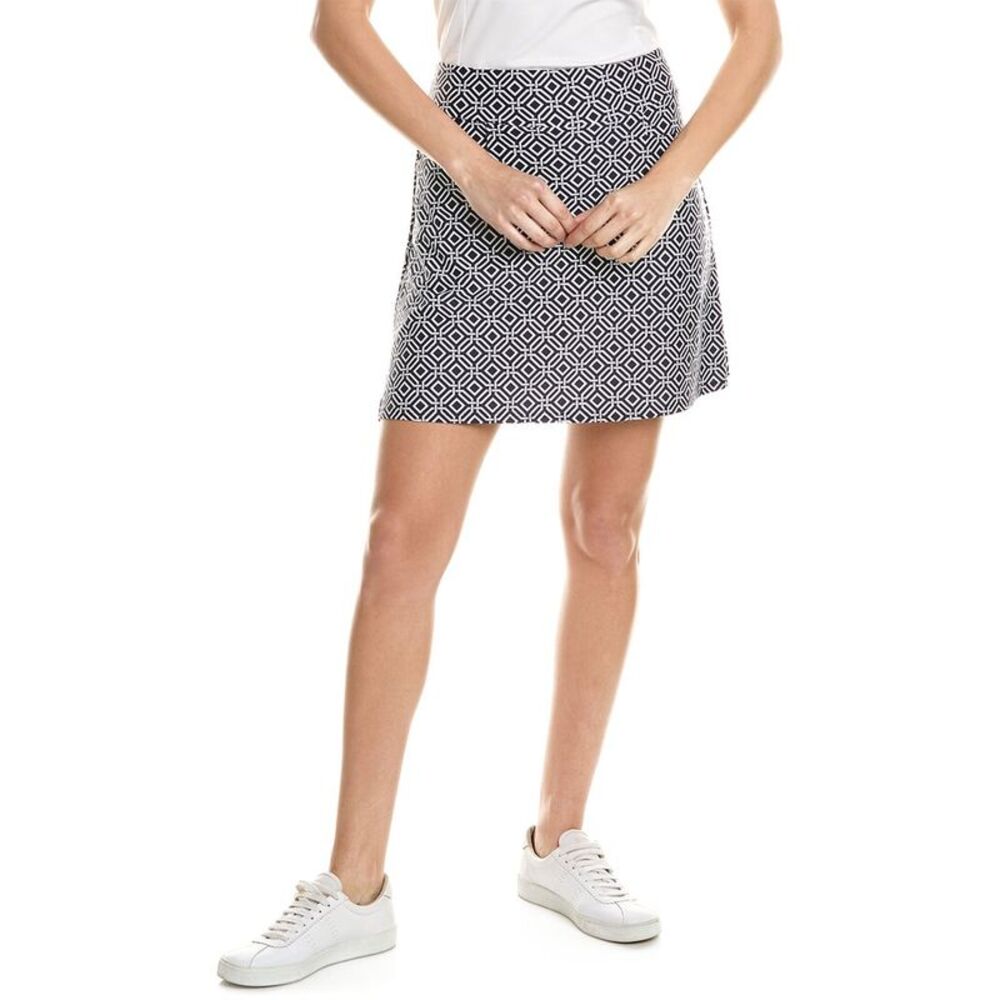 Jude Connally Navy & White Geometric  Medium Skort